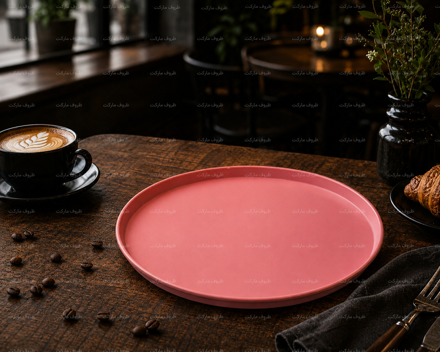 پیش دستی قطر ۲۰ ملامین زرشکی کد B01